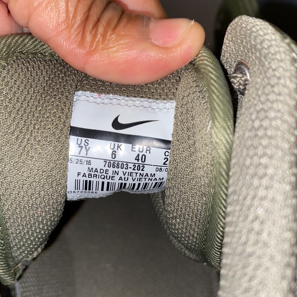 Waterproof Army Green Air Force 1’s - Picture 7 of 8